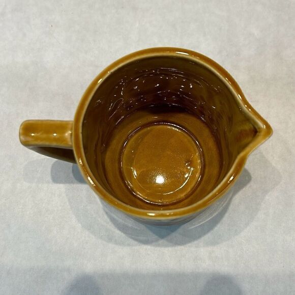 VTG Ceramic Measuring Cups 1/2 & 1 Cup Stamped JAPAN Brown Tan Fruit Apples Pear - Picture 4 of 9